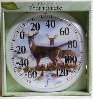 Indoor/Outdoor Thermometer Deer and Grouse  