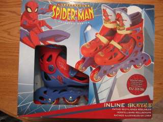 Spider Man Inline Skates Adjustable SZ 1   2   3 & 4  