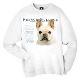 French Bulldog FAWN Trainer Sweatshirt   S 3XL  