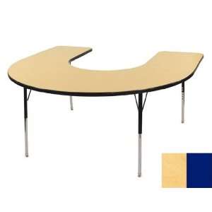  Shaped Adjustable Activity Table in Maple Edge Banding Maple, Leg 