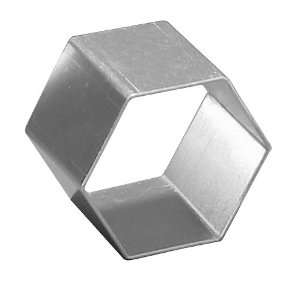 Parrish Magic Line 3 x 2 Inch Aluminum Hexagon Mold Pastry Ring 