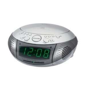   AM/FM Dual Alarm Clock Radio with Top Loading CD Player Electronics
