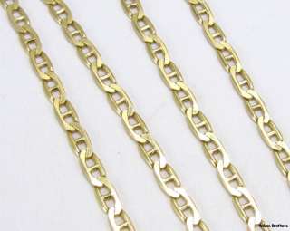   NECKLACE   Fine 14k Yellow Gold Flat Anchor Chain Estate Italy Quality