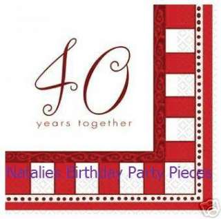 40th Ruby/Red Wedding Anniversary Party Decorations/Banners All Items 