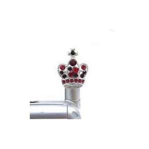  Cell Phone Antenna Ring Charms ~ Red Crown Cell Phone Antenna 