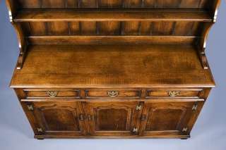 Antique Oak Welsh Dresser Plate Rack Cupboard Cabinet English Kitchen 