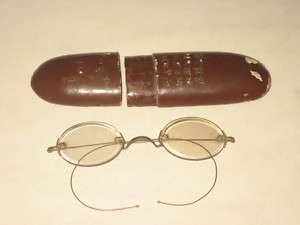 Rare Antique Chinese Nature Crystal Eyeglass and Case  