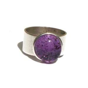  Recycled Antique Amethyst Glass Bottle Ring Jewelry