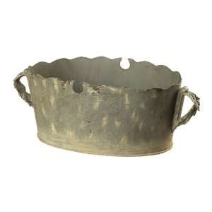  Antique Metal Montauk Grey Storage Dishes   Large 93 9147 