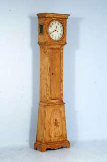 Antique Danish Grandfather Clock ~ Orig. Painted C1840  