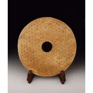  One Carved Jade Bi Disk from Spring&Autumn Period, Chinese Antique 
