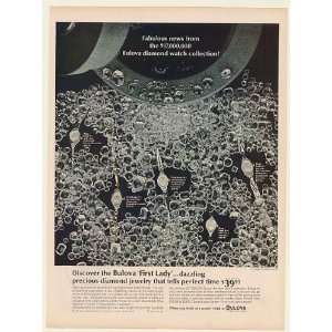  1964 Bulova First Lady Diamond Watches Print Ad (53420 