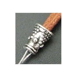  #9941 Antique Silver lead safe pewter Bali Style End Cone 