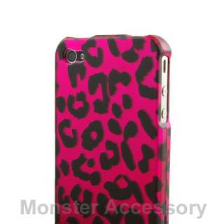 Pink Leopard Hard Case Cover For Apple iPhone 4 Verizon  