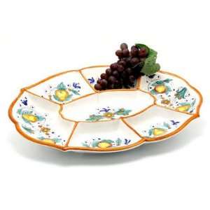  FRUTTINA Oval Snack/Appetizer Tray (7 Comp.) [#1365 FRT 