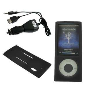   silicone case+Black FM Transmitter for Apple Ipod Nano 5g Electronics