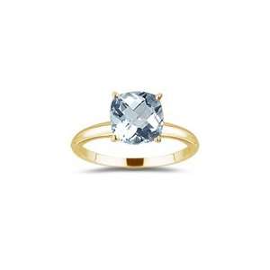  0.95 Cts Aquamarine Solitaire Ring in 18K Yellow Gold 3.0 