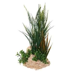  15in Aquarium Decoration Plant with Tufa Base Kitchen 