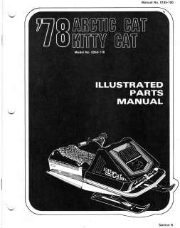 1978 ARCTIC CAT KITTY CAT PARTS MANUAL  