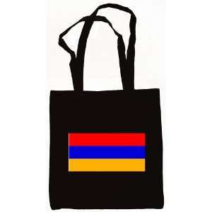  Armenia Flag Canvas Tote Bag Black 