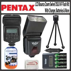  Flash Kit For Pentax Digital SLR Cameras. Includes Vivitar 