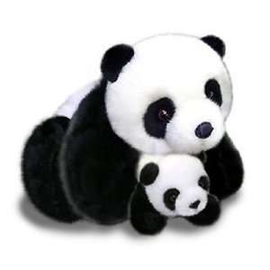   Mother and Baby Bamboo Panda Bears 17 with Baby Carrier Toys & Games