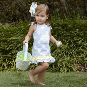 Mud Pie Baby Girl Cottontail Easter Bunny Dress 0 6M / 12 18M / 2T 3T 