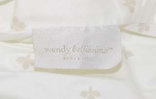 WENDY BELLISSIMO Cream PINK SWIRL Crib Sheet FLOWER EUC  