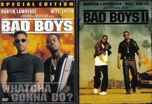 Bad Boys 1 & 2 II DVD Movie Lot DVDs Will Smith Movies  