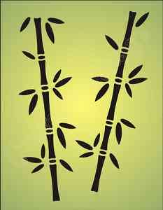 Stencil Bamboo Asian Oriental Plant border craft signs  