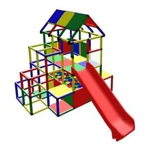   Home Playground Climbing Structure w/ Ball Pit & Slide Toys & Games