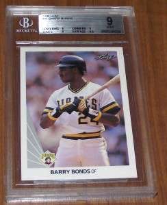 1990 Leaf Cal Ripken Greg Maddux Barry Bonds All GRADED  