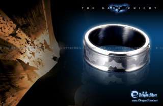 Batman ring & pendant necklace titanium steel  