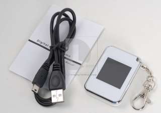 White Mini 1.5 inch LCD USB Keychain Digital Photo Viewer Frame POF13
