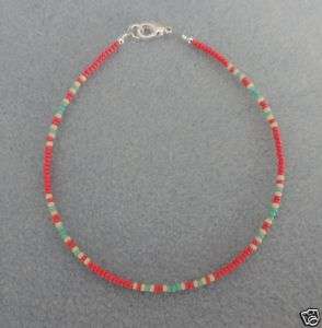 Pink Coral + Turquoise Beaded Anklet,Ankle Bracelet All  