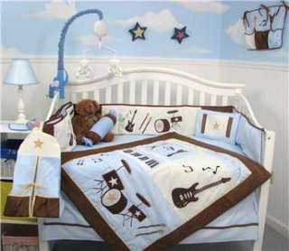 Rock Band Baby Crib Nursery Bedding Set 10 Pcs  