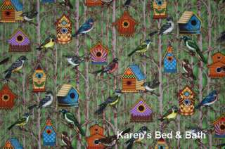 Birdhouse Tree Birds Nature Curtain Valance NEW  