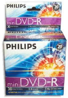 40pk Philips Mini DVD R blank DVD 8cm 3 Disk Free Ship  