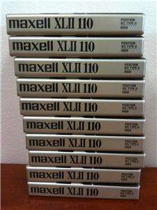 10 Maxell XL II 110 Blank Cassette Tapes New/Sealed  