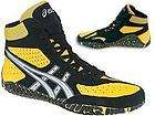 asics aggressor mens wrestling shoes yellow black s ilver j000y