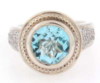 Charles Krypell Diamond Blue Topaz Ring 3 6171 SBTD  