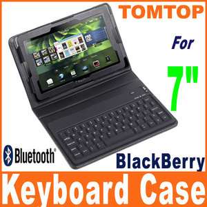 Wireless Bluetooth Keyboard + PU Leather Case for 7 BlackBerry Tablet 