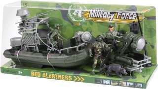 Kids Military Amphibious Assault Playset CE Certified Toy Soldiers Dog 