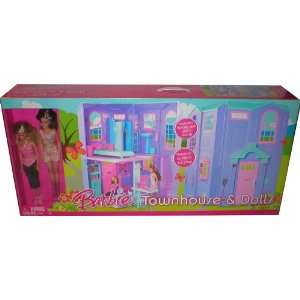 Barbie Townhouse and 2 Dolls Gift Set by Mattel Toys 