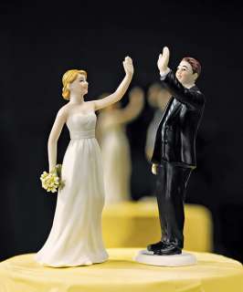   High Five COMICAL BRIDE&GROOM WEDDING CAKE TOPPER 068180028436  