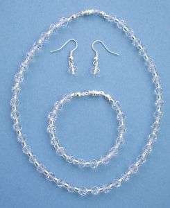FLOWER GIRL/JR BRIDESMAIDS 4 PIECE CRYSTAL JEWELRY SETS  