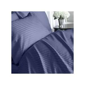   Sheet Set with 4 PILLOW CASES, Queen, Navy Stripe