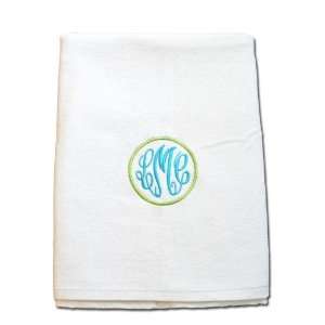  Monogrammed Beach Towel with Master Circle Monogram