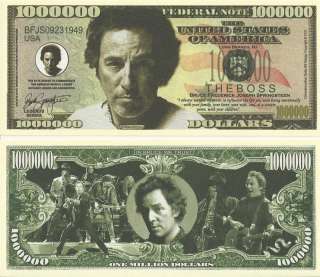 Bruce Springsteen Million Dollar Bill W/Protector  