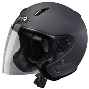   Ace Open Face Motorcycle Helmet Rubbatone Matte Black 3X Automotive